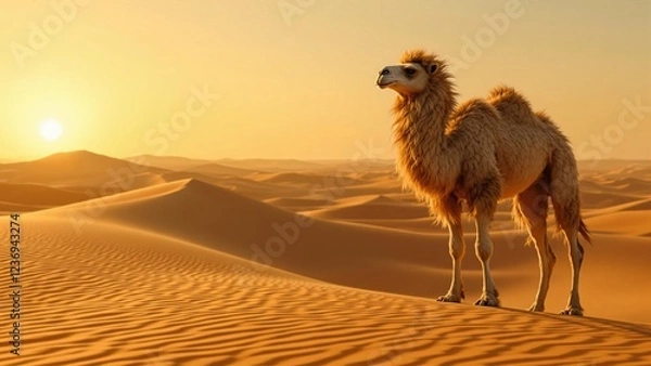 Obraz camel in the desert