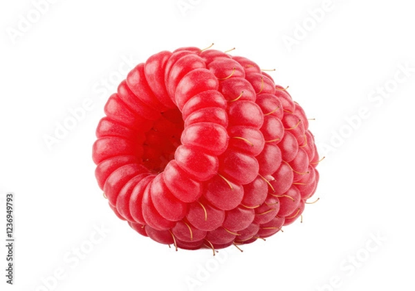 Obraz Raspberry realistic isolated on White background