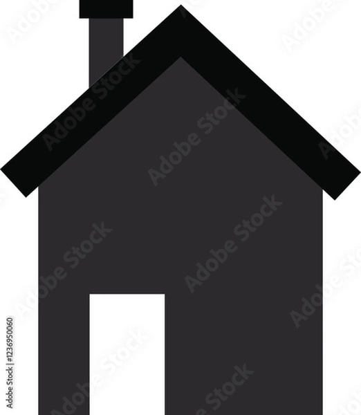 Obraz Home Icon Black Color,Vector File Adobe illustration Design