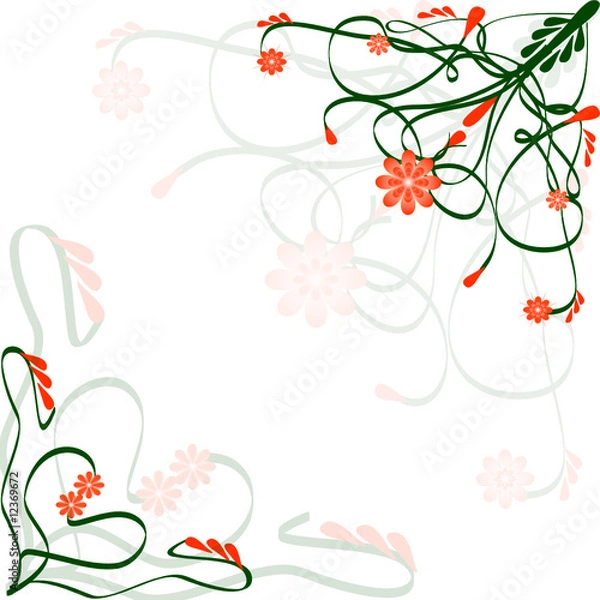 Fototapeta Floral background . vector