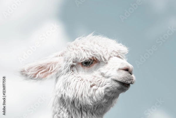 Obraz Alpaca white