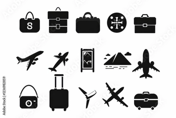 Obraz Travel Icon, Simple Logo Minimalism