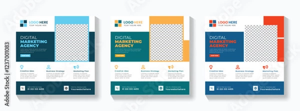 Fototapeta  Digital Marketing Agency Social Media Post Template , Print Ready , Social Media Post Template, Social Media Post Template , Facebook Post, ,LinkedIn Post