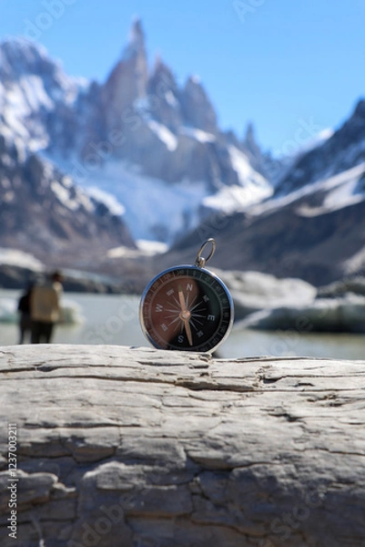 Fototapeta a globe on the snow