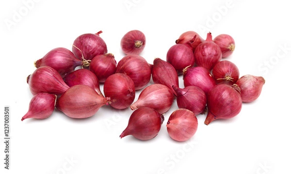 Obraz Red onion bulb isolated on white background cutout