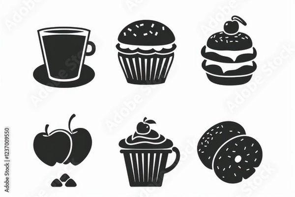 Obraz Food Icon, Simple Logo Minimalism