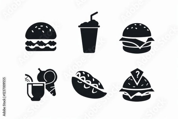 Obraz Food Icon, Simple Logo Minimalism