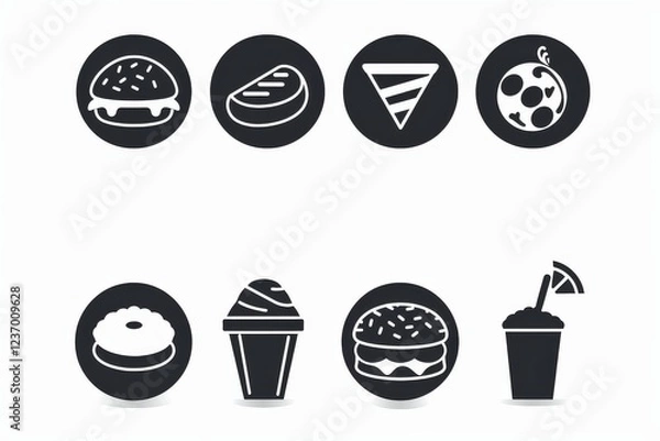 Obraz Food Icon, Simple Logo Minimalism