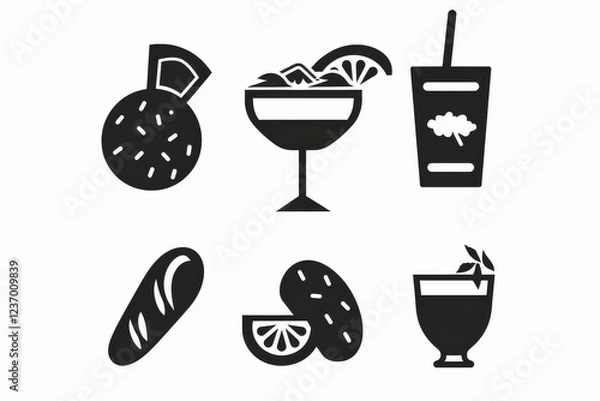 Obraz Food Icon, Simple Logo Minimalism