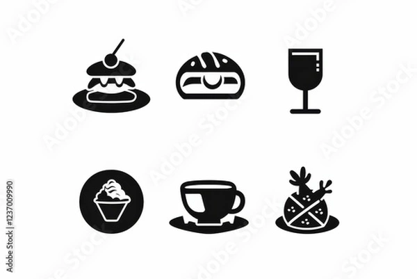 Obraz Food Icon, Simple Logo Minimalism