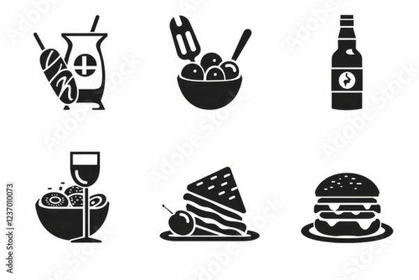 Obraz Food Icon, Simple Logo Minimalism