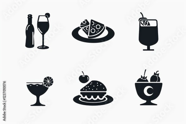 Obraz Food Icon, Simple Logo Minimalism