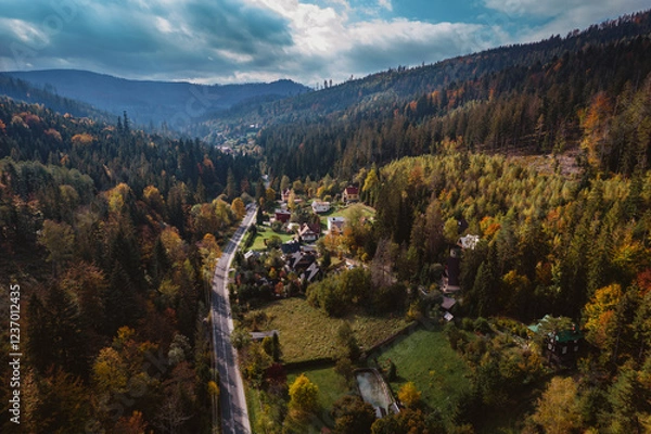 Obraz Wiadukt kolejowy - Miasto Wisła