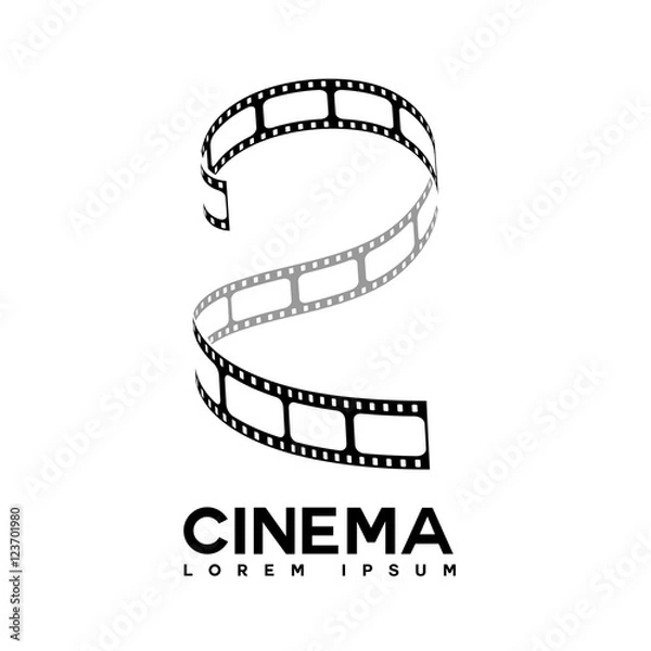 Obraz film strip cinema abstract logo design template