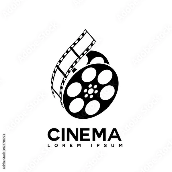 Obraz film strip cinema abstract logo design template