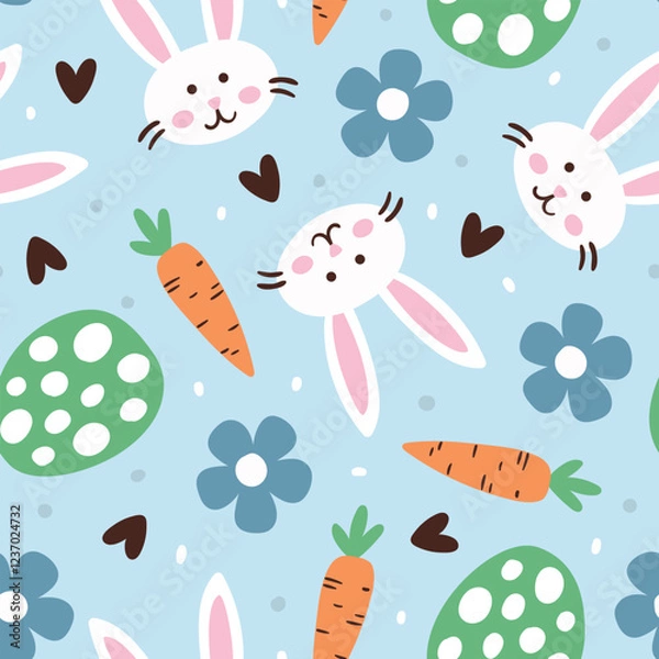 Fototapeta Easter Bunny Pattern Spring Easter Background