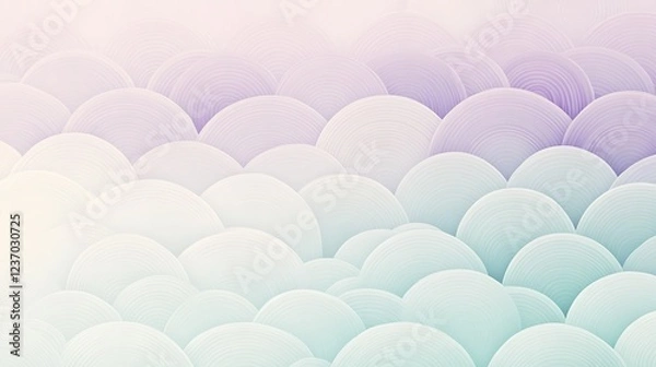 Fototapeta Abstract pastel concentric circles pattern background