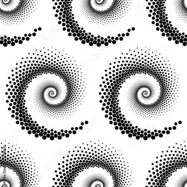 Fototapeta Design seamless spiral dots pattern
