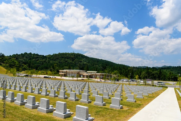 Obraz 墓地公園の風景