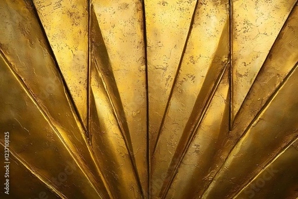 Fototapeta Abstract Golden Texture Sunburst Design Metallic Gold Art Deco Style Background