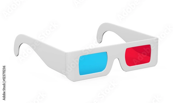 Fototapeta Okulary 3D na białym tle