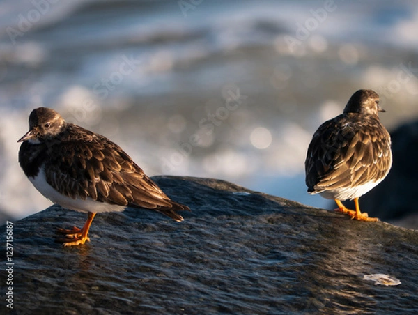 Fototapeta A pair of Turnstones