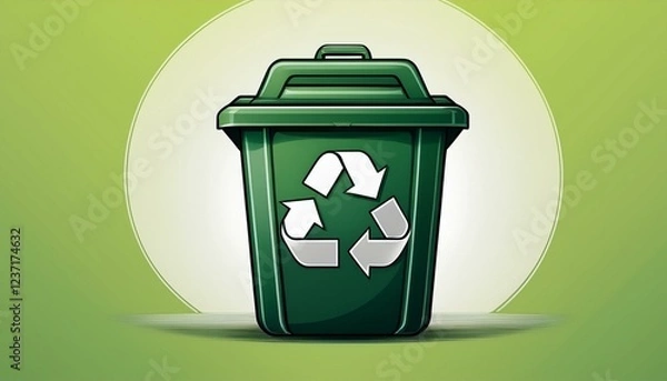 Obraz recycle bin with recycle symbol