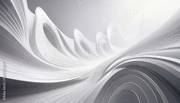 Obraz futuristic white abstract background digital concept