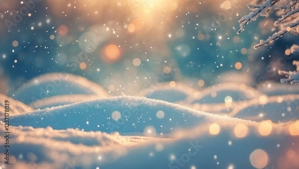 Fototapeta A warm and intimate photograph capturing the magic of Christmas.