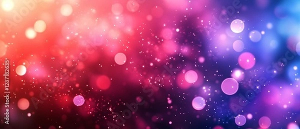 Fototapeta Abstract Colorful Bokeh Background With Glowing Lights
