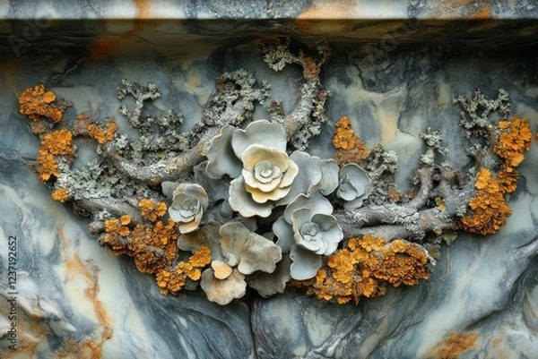 Obraz Nature's Masterpiece: Detailed Tree Bark Texture Revealing Intricate Patterns and Textures of the Bark Surface