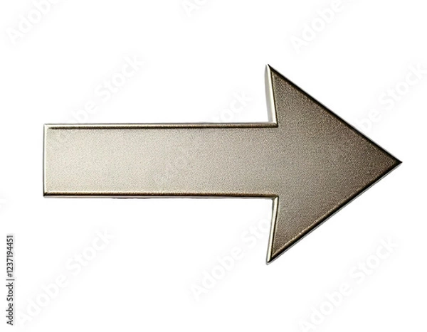 Fototapeta Grey arrow, realistic depiction, isolated object, clean design, sharp lines, precise shape, natural shading, high detail, professional illustration, digital art, transparent PNG background, high resol