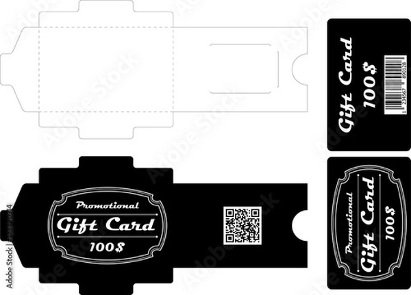 Fototapeta Gift card design with envelope