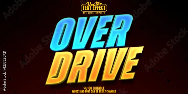 Obraz Race editable text effect, customizable cyberpunk and futuristic 3d font style