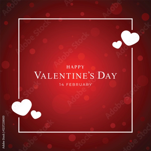 Obraz valentine card with hearts