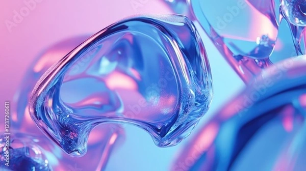 Fototapeta Vibrant liquid crystals in motion creating an artistic abstract effect with vivid colors.