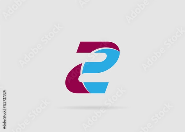Fototapeta Logo number 2 vector design template
