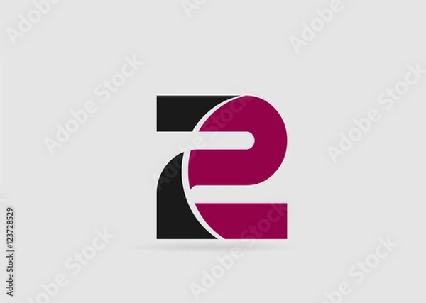 Fototapeta Vector sign logo number 2
