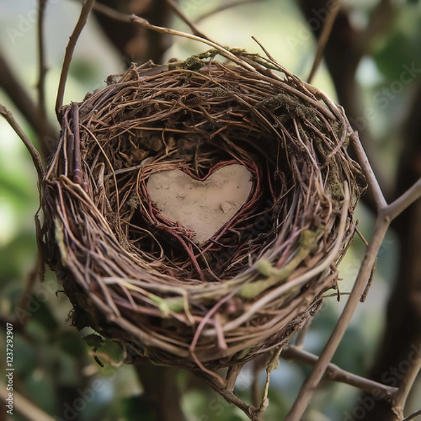 Obraz heart in nest