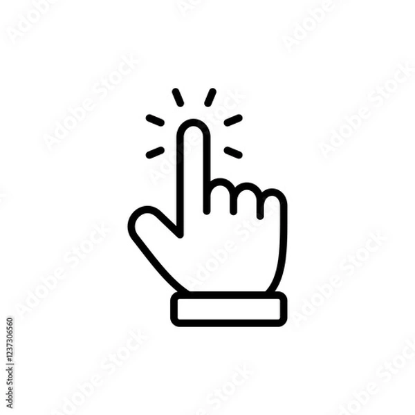Fototapeta Hand cursor icon vector. cursor sign and symbol. hand cursor icon clik