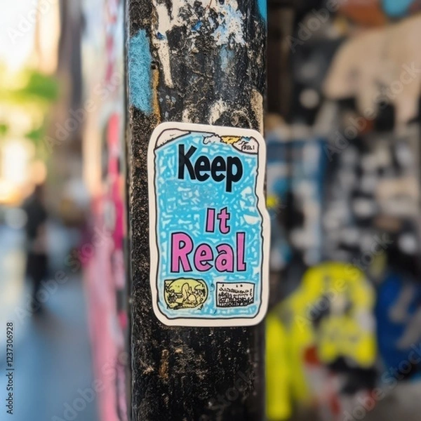 Obraz Keep it real sticker designs

