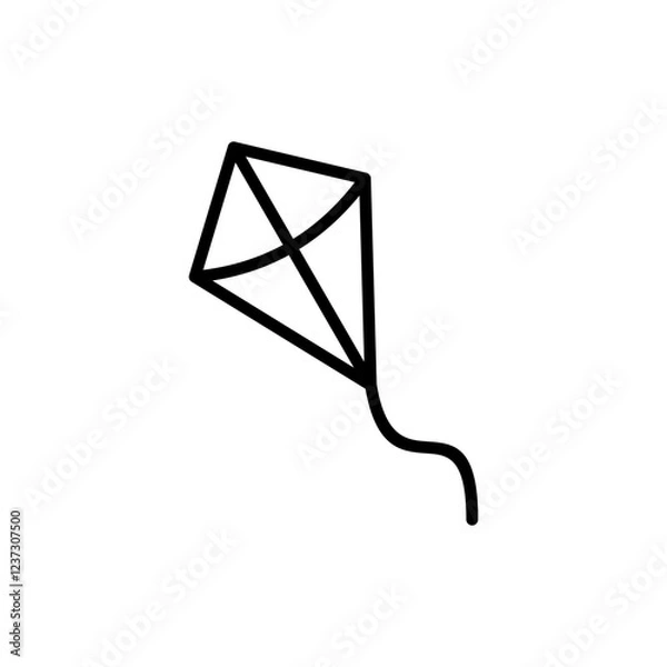 Fototapeta Kite icon vector. kite sign and symbol