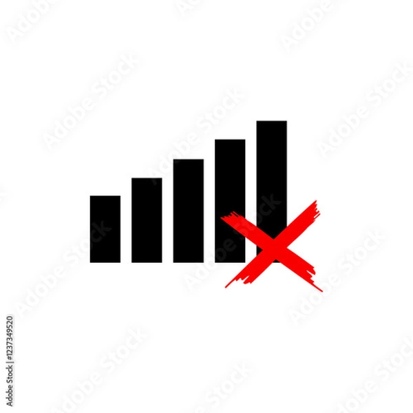 Fototapeta no wifi connection, no wireless connection icon sign