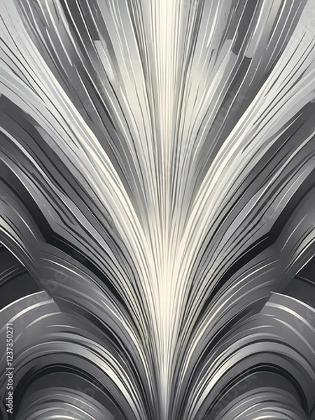Fototapeta gray to white smooth grainy texture gradient with glowing noise background, Art decoration