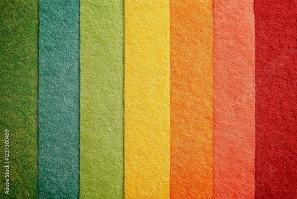 Fototapeta Rainbow felt fabric swatches, texture, craft, background, design