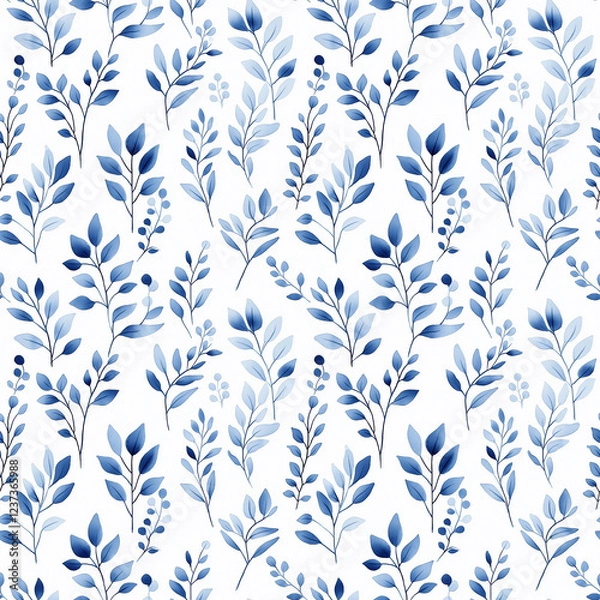 Obraz Seamless watercolor floral pattern. botanical seamless.