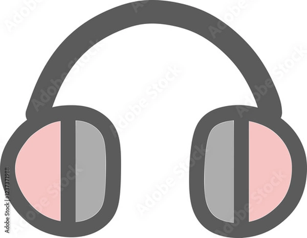 Obraz headphones icon on white background