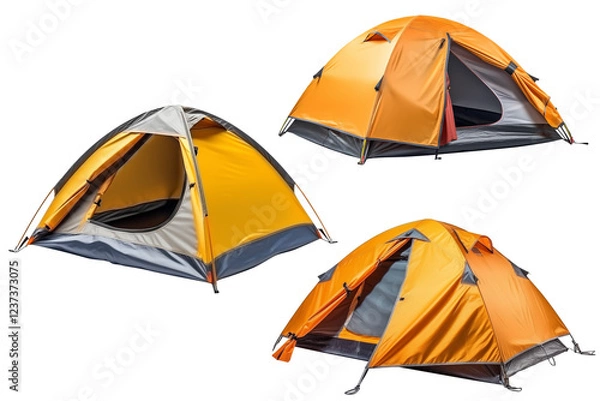 Fototapeta Set of camping tent isolated on transparent background