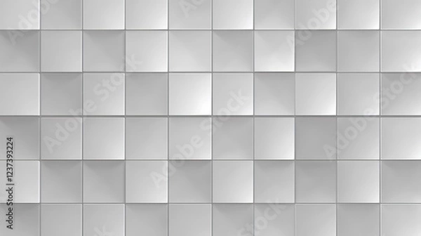 Fototapeta Abstract White Square Pattern Background Texture