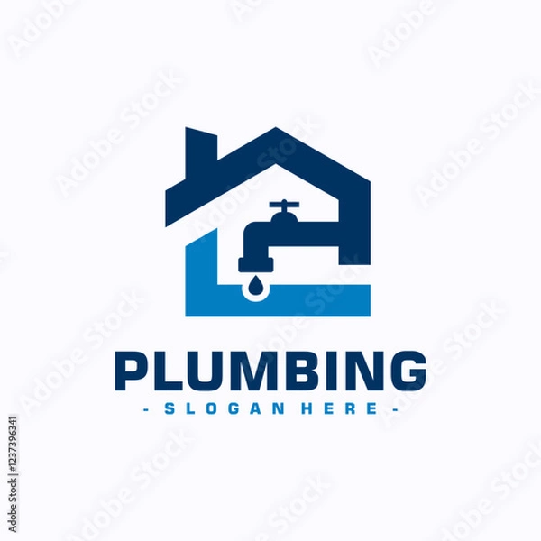 Obraz Plumbing logo design template. Vector illustration